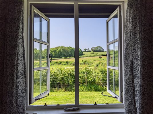 farm views at middle stone farm glamping